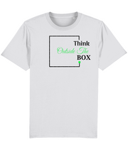 Think Outside the Box - (front design/white) - unisex tshirt