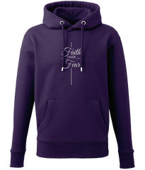 Faith Over Fear - (front design/white text) - unisex hoodie