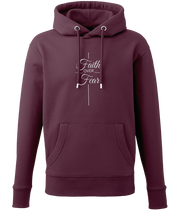 Faith Over Fear - (front design/white text) - unisex hoodie